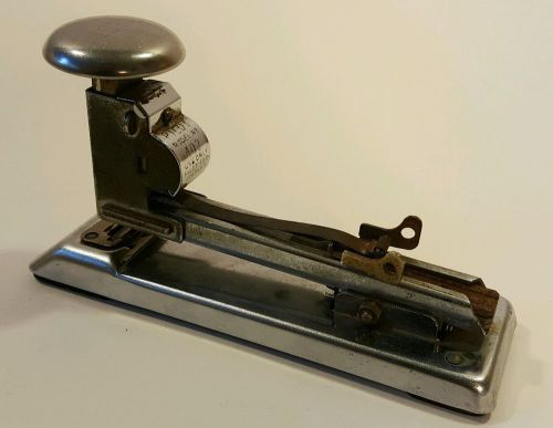 Vintage 1938 ace pilot stapler model # 402 chrome plated 6.5&#034; w/ rubber feet for sale
