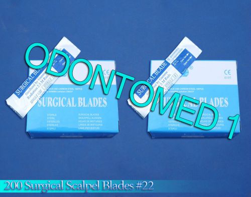 2 Boxes Of 100 Scalpel Blades #22 Surgical Dental ENT Instruments