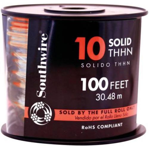 Thhn solid 10gauge red 100&#039; southwire company misc. wire 11597208 032886076176 for sale