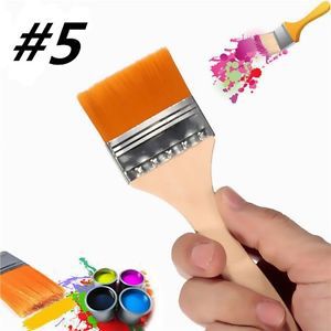 New #5 Nylon Painting Brush Artists Acrylic Oil Paint Varnish Tool Art Supply