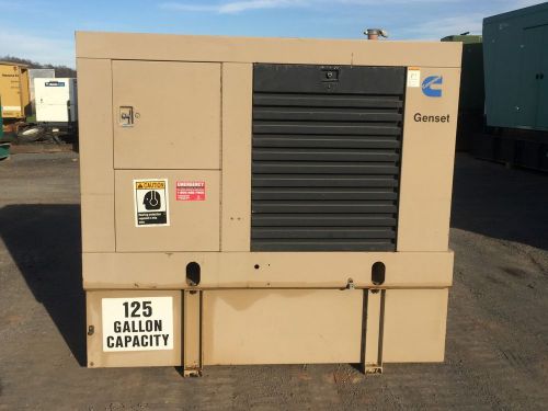 –50 KW Cummins Generator Set, Enclosed, Base Fuel Tank, Clean, Tested Unit!