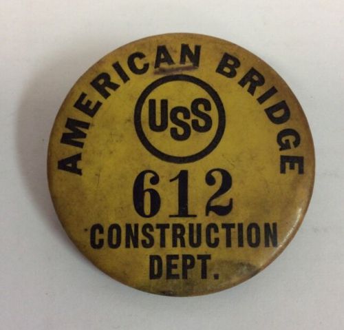 Uss american bridge construction department button badge for sale