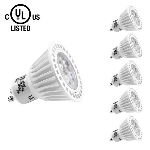 Le® pack of 5 units 6.5w dimmable mr16 gu10 led bulbs for sale