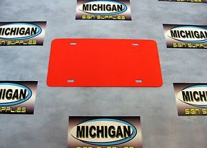 5 Pack of Orange .050 Plastic License Plate Blanks **Create Your Own Designs**