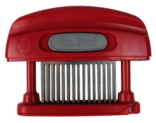 Mr. Food Butcher Magician Red 45 Stainless Steel Blade Knife Meat Tenderizer
