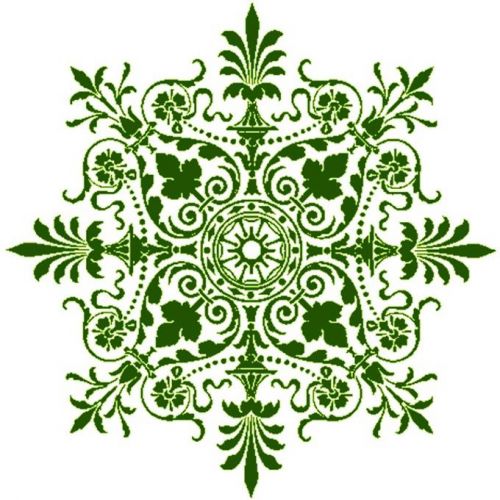 30 Custom Green Victorian Snowflake Personalized Address Labels