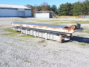 11289 - cardwell vibrating conveyor   30&#034;w x 20&#039;4&#034;l stainless steel for sale