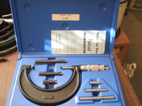 CENTRAL TOOL RANGE MICROMETER md# 6205 0 TO 4in