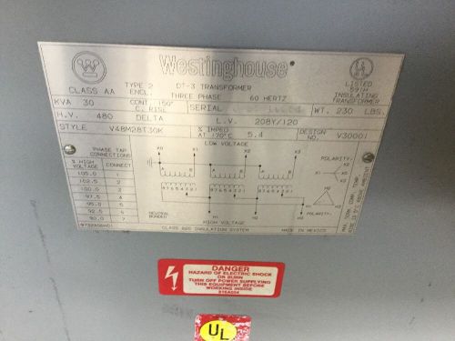 Westinghouse Transformer 30 Kva