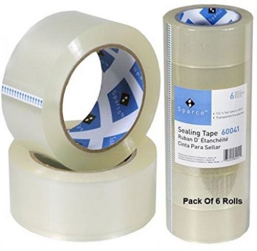 S.P. Richards Company Package Sealing Tape, 3 Core, 1-7/8 X 164 Feet, 6-Pack, A