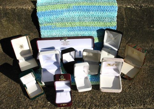 33 assorted jewelry presentation gift ring necklace boxes bags for sale