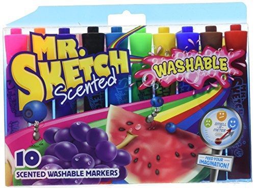 Mr. Sketch Mr.Sketch Scented Washable Markers, Chisel Tip, Assorted Colors,