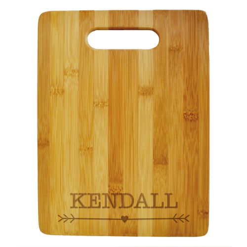 Custom Cutting Board - Love Arrow Design Bamboo Rectangle Board - 11.5&#034; x 8.75&#034;