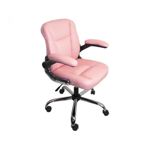 ALEKO High Back Office Chair Ergonomic Computer Desk Chair PU Leather Pink