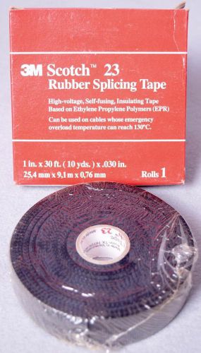 New nib ( lot of 11 rolls )  3m scotch no. 23 rubber splicing tape 1&#034; x 30ft for sale