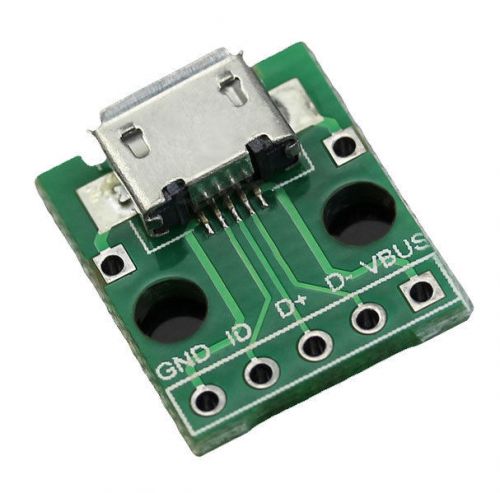2.54mm Micro USB B Type to DIP 5Pin Pinboard Adapter PCB Converter Adaptor DIY