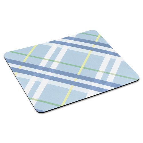Mouse pad with precise mousing surface, 9&#034; x 8&#034; x 1/5&#034;, plaid design for sale