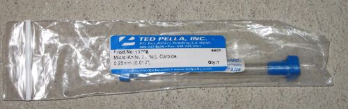 NEW Ted Pella 13708 Micro Knife, 20 deg 0.25mm shank plus 13600 Handle Bundle