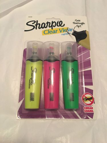 Sharpie Clear View Highlighter 3 Pack NIP