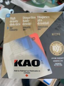 3 Brand New - 10x Kao High Density 3.5&#034; Disk Diskettes MF2HD1.44MB IBM Formatted