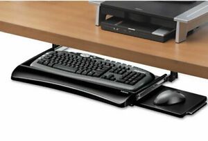 Fellowes Office Suites Under desk Keyboard Drawer 20 1/8w x 7 3/4d Black 91403