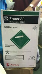 R-22  REFRIGERANT 30lbs. NEW IN BOX / SEALED -  LOCAL PICK UP ONLY