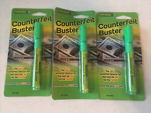 Lot of 3 Sure N Fast Counterfeit Buster Detector Pen Test for Fake Bills 7ml NEW