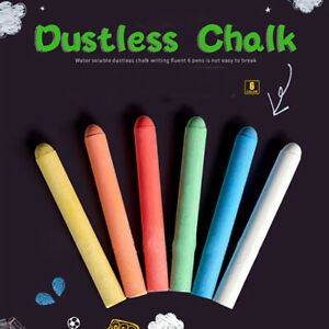 6pcs/lot Color White Dustless Chalk Pens for Blackboard Kitchen MarkIJUSLO