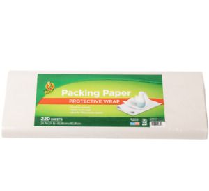 24 in. x 24 in. White Packing Paper, 220 Sheets, very Soft and Convenient.