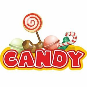 Candy Bars 48&#034; Concession Decal Sign cart Trailer Stand Sticker Equipment