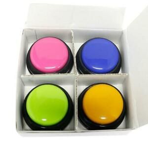 4 Colors/set Recordable Talking Button With Led Function Learning Resources Test
