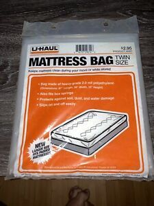 UHAUL 2 Mil Mattress Bag TWIN Size 87&#039;&#039; x 39&#039;&#039; x 10&#034; Dust Bug Waterproof NEW