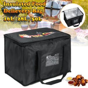 50L Food Delivery Insulated Bags Pizza Takeaway Thermal Warm/Cold Fast Food Bag
