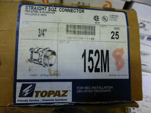 Topaz connector LOT OF 14 EGS straight squeeze 152M FMC steel aluminum 3/4 in