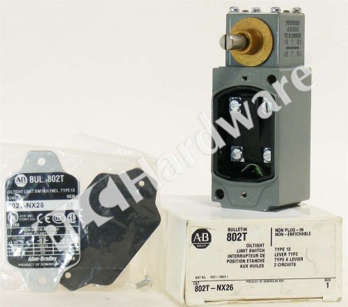 New Allen Bradley 802T-NX26 /1 Limit Switch Non Plug-In Lever Type NEMA 4/13