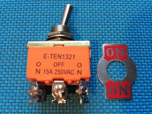 TOGGLE SWITCH DPDT 6 PIN 12mm ON  / ON  2 POSITION AC / DC 15A @ 250V