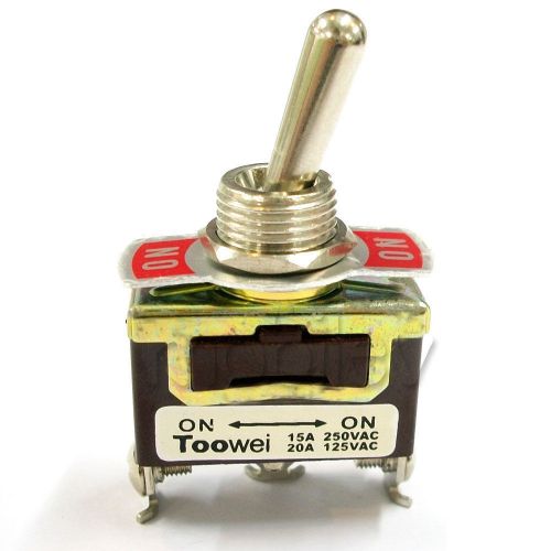 2 on-on spdt toggle switch car latching 15a 250v 20a 125v ac heavy duty t701bw for sale