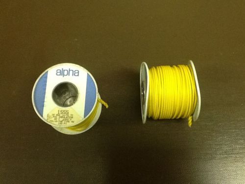 Hook up wire mil-w-76 type mw 18 awg 16/30 tc, pvc alpha wire 1555 yellow 200ft for sale