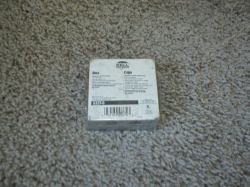 NEW IN BAG, BELL OUTDOOR 5337-0 FOUR HOLE 1/2&#034; GRAY ELECTRICAL JUNCTION BOX