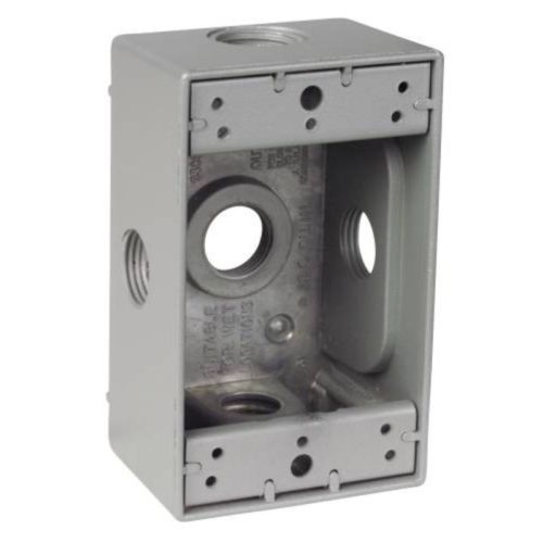 Aluminum 1-gang weatherproof box 613175 national brand alternative outlet boxes for sale