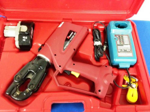 Burndy patriot battery operated hydraulic crimper, 6 ton, pat60018v for sale