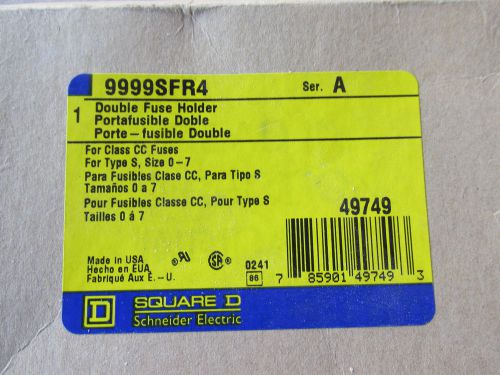 Square d 9999sfr4 double fuse holder class cc size 0-7 new!!! in box free ship for sale