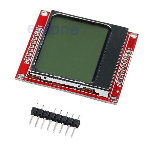 84*48 84x48 lcd module white backlight adapter pcb for nokia 5110 arduino new for sale