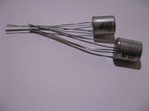 Qty 2 AF117 Germanium PNP BiPolar Transistor Metal Case - NOS Vintage