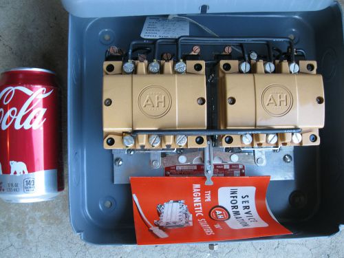 New electric motor controller -size 1 - reversing contactor - 3 phase 440 volts for sale