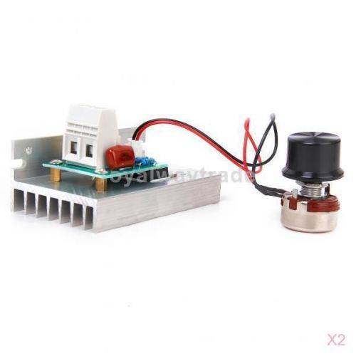 2x scr voltage regulator motor speed controller dimmer thermostat 10000w ac220v for sale