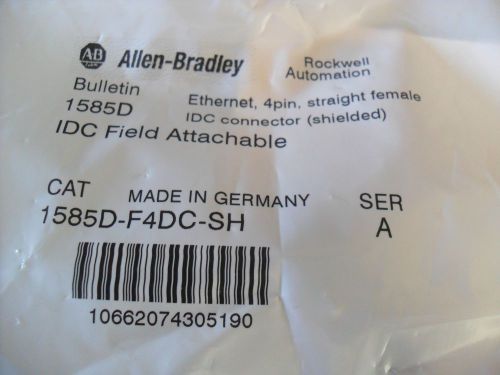 Allen-Bradley 1585D Ethernet, 4 pin straight female IDC connector 1585D-F4DC-SH