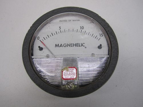 Dwyer Model 2015C Magnehelic Pressure Gauge 0-15 Inches of Water