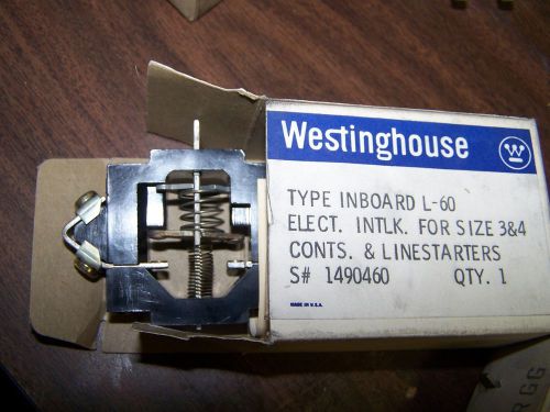 BRAND NEW OLD STOCK L-60 Inboard Westinghouse Electrical Interlock S#1490460