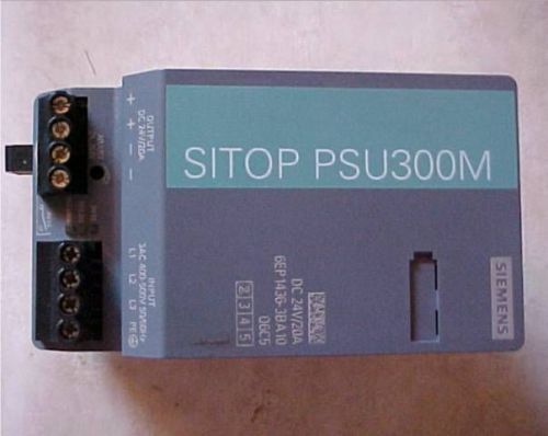 Siemens sitop psu300m power supply 20 6ep1436-3ba10 dc 24v 20a for sale